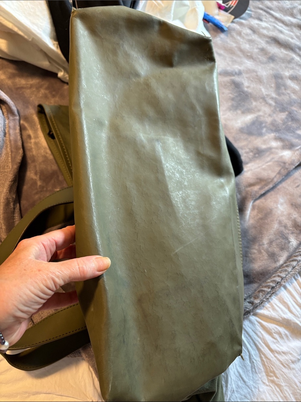 Marc Jacobs Olive Canvas & Leather Trim Weekend Tote - Picture 10 of 11
